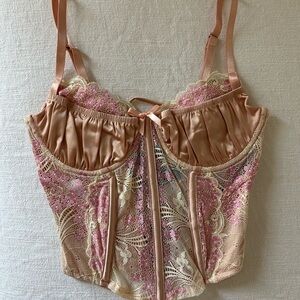 Elegant Pink Lace Tank Top